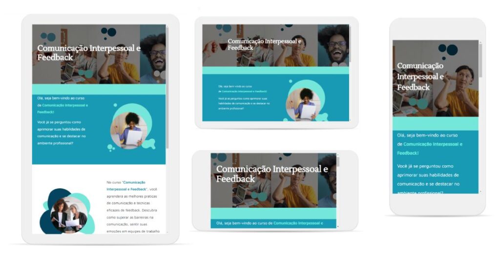 Imagem que mostra curso em vários tipos diferente de dispositivos